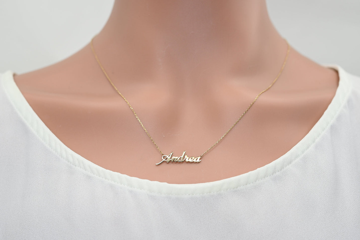 Andrea name shops necklace gold